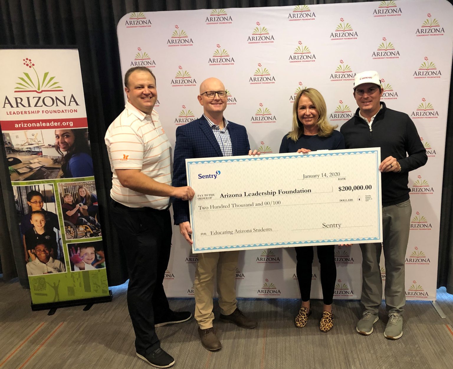 Sentry Insurance’s Contribution with Phoenix Open Golfer Joel Dahmen and St. Mary’s High School at Top Golf Photo
